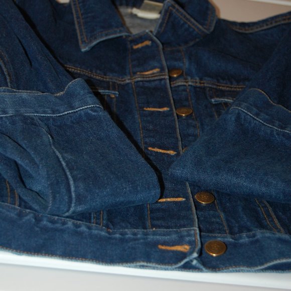 CLIO Dark Blue Jean Jacket Size Medium - Picture 5 of 11